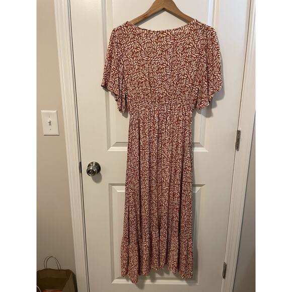 Made with Love Modest Maxi Midi Dress Size M Long Flowy Floral Boho Cottage Core - Picture 3 of 11